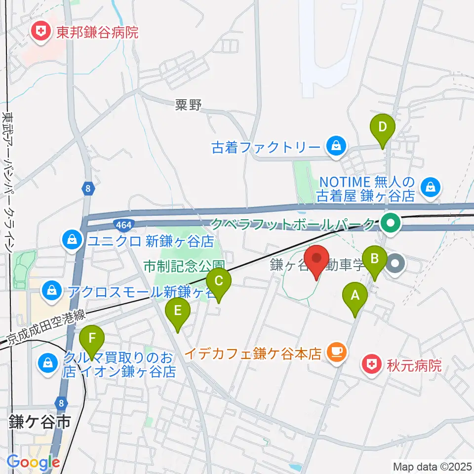 福太郎スタジアム周辺のファミレス・ファーストフード一覧地図
