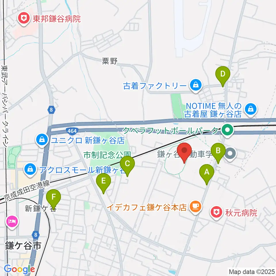 福太郎スタジアム周辺のファミレス・ファーストフード一覧地図