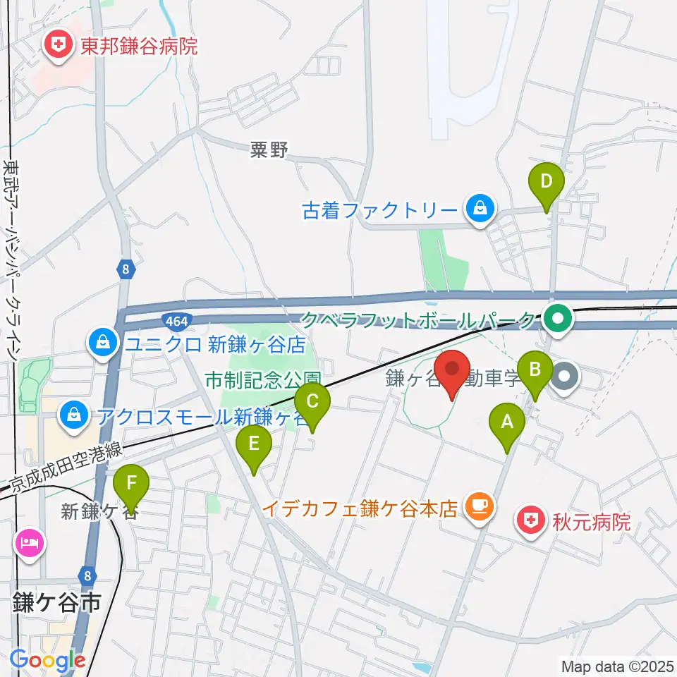 福太郎スタジアム周辺のファミレス・ファーストフード一覧地図