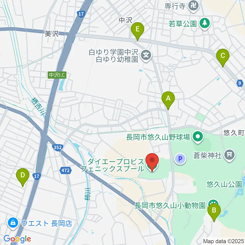 ダイエープロビスフェニックスプール周辺のファミレス・ファーストフード一覧地図