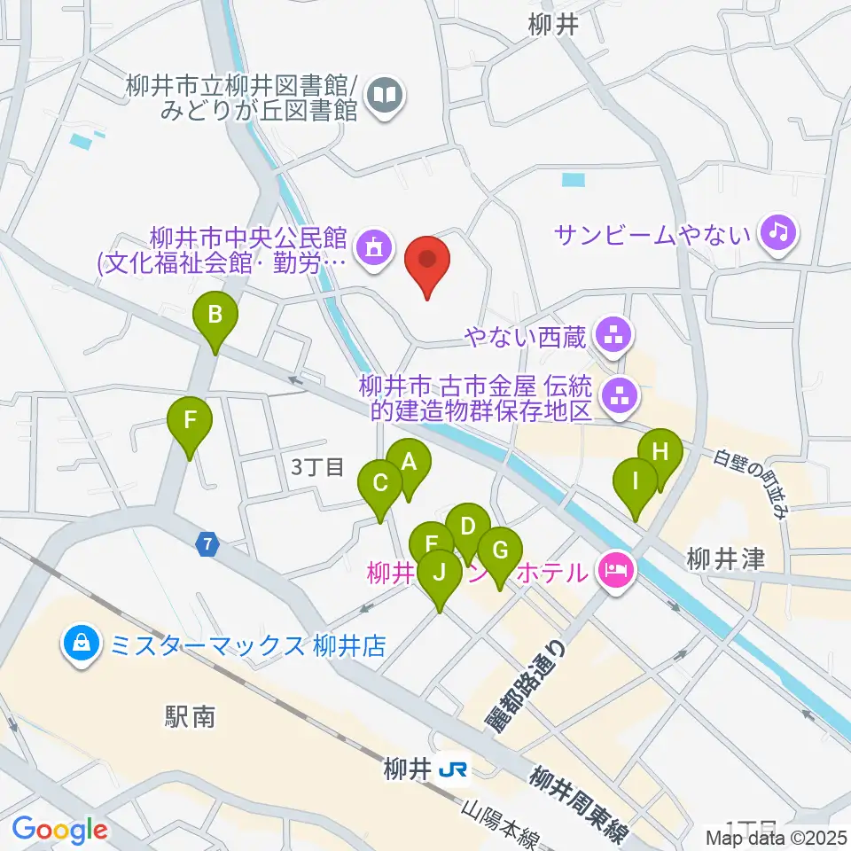 バタフライアリーナ周辺のファミレス・ファーストフード一覧地図