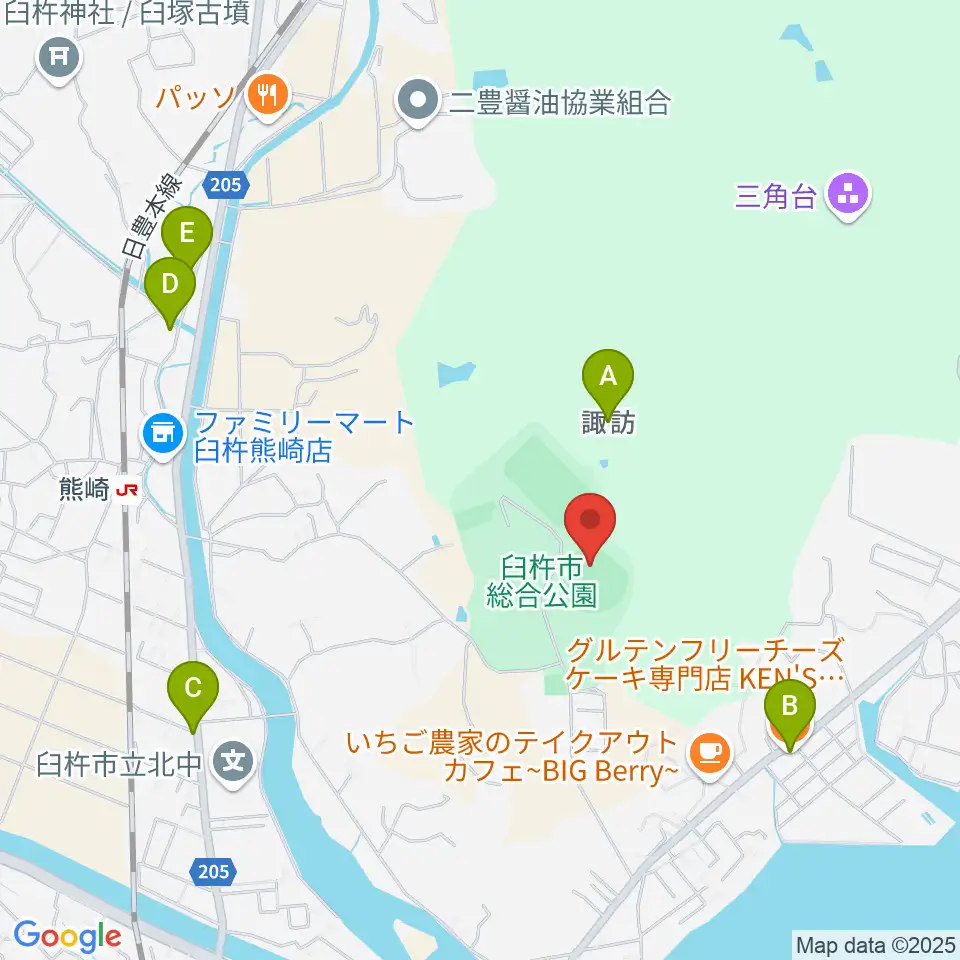フジジンの杜スタジアム周辺のファミレス・ファーストフード一覧地図