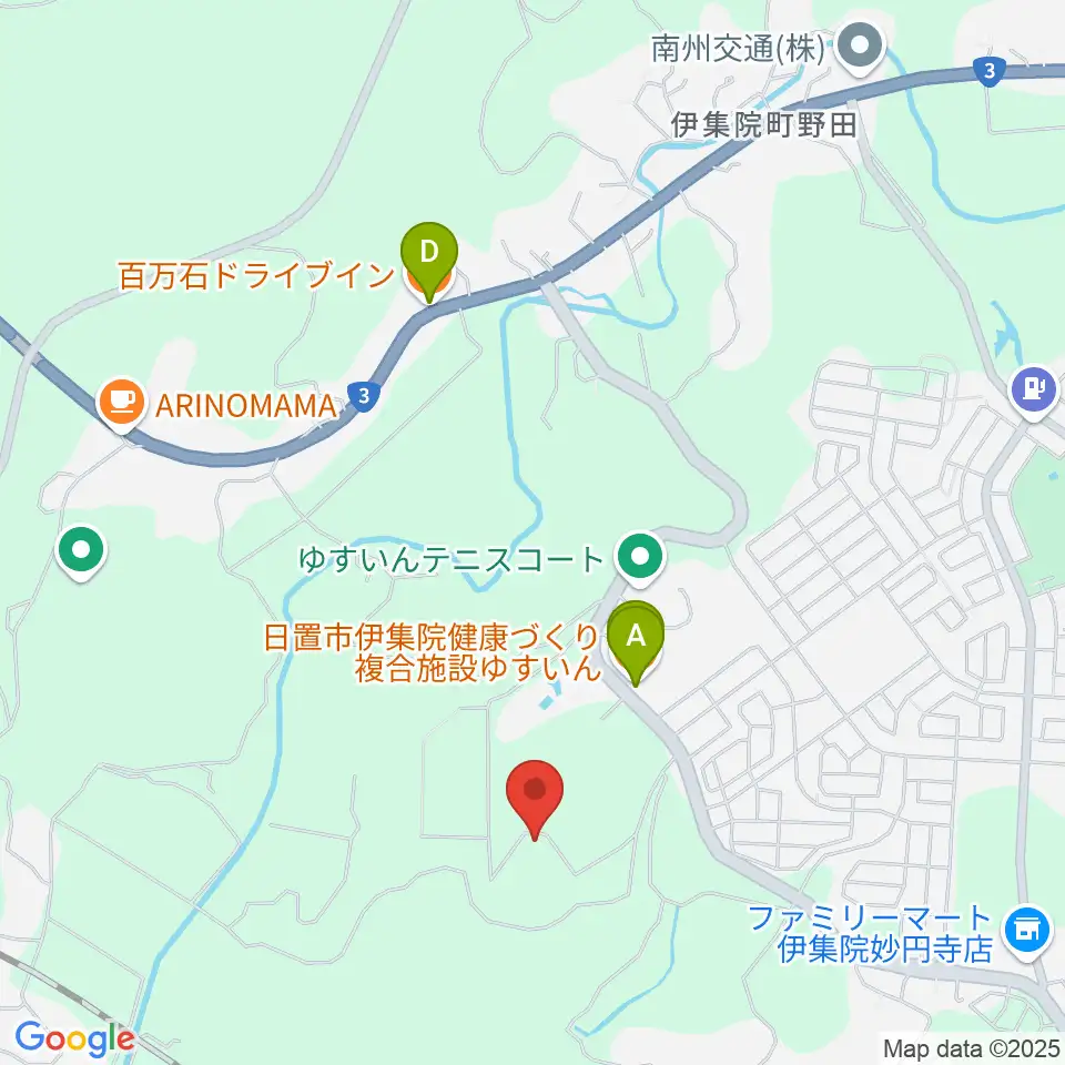 YOSHIKOUスタジアム伊集院周辺のファミレス・ファーストフード一覧地図