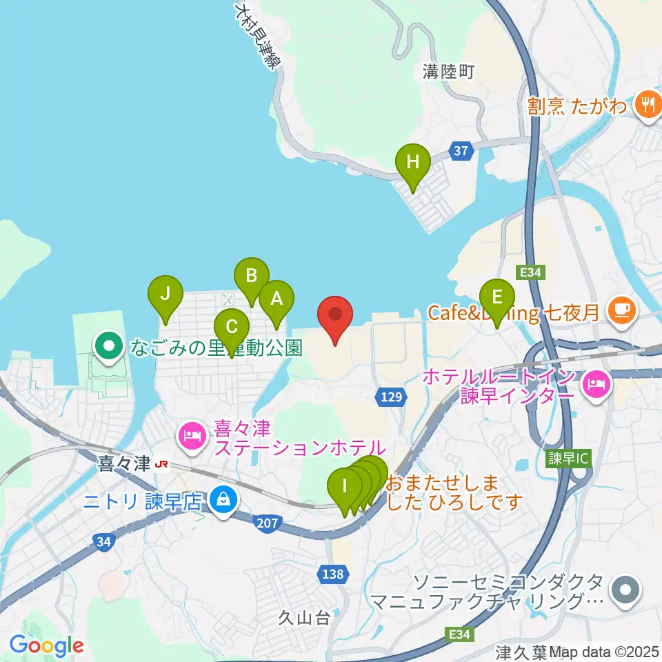 たちばなしんきんフィールド・オブ・ドリームス周辺のファミレス・ファーストフード一覧地図