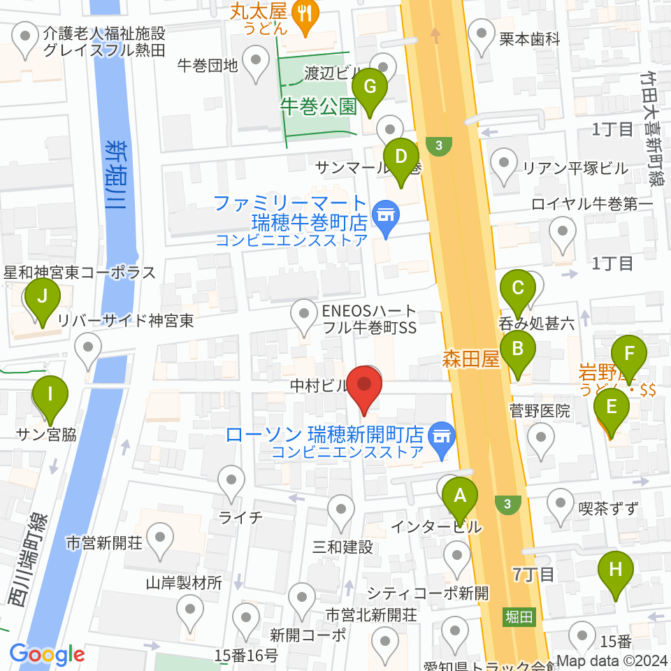 株式会社フルハウス周辺のファミレス・ファーストフード一覧地図