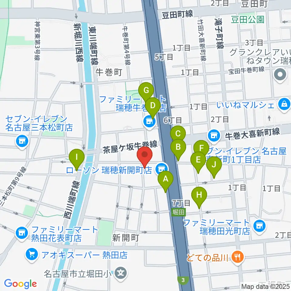 株式会社フルハウス周辺のファミレス・ファーストフード一覧地図