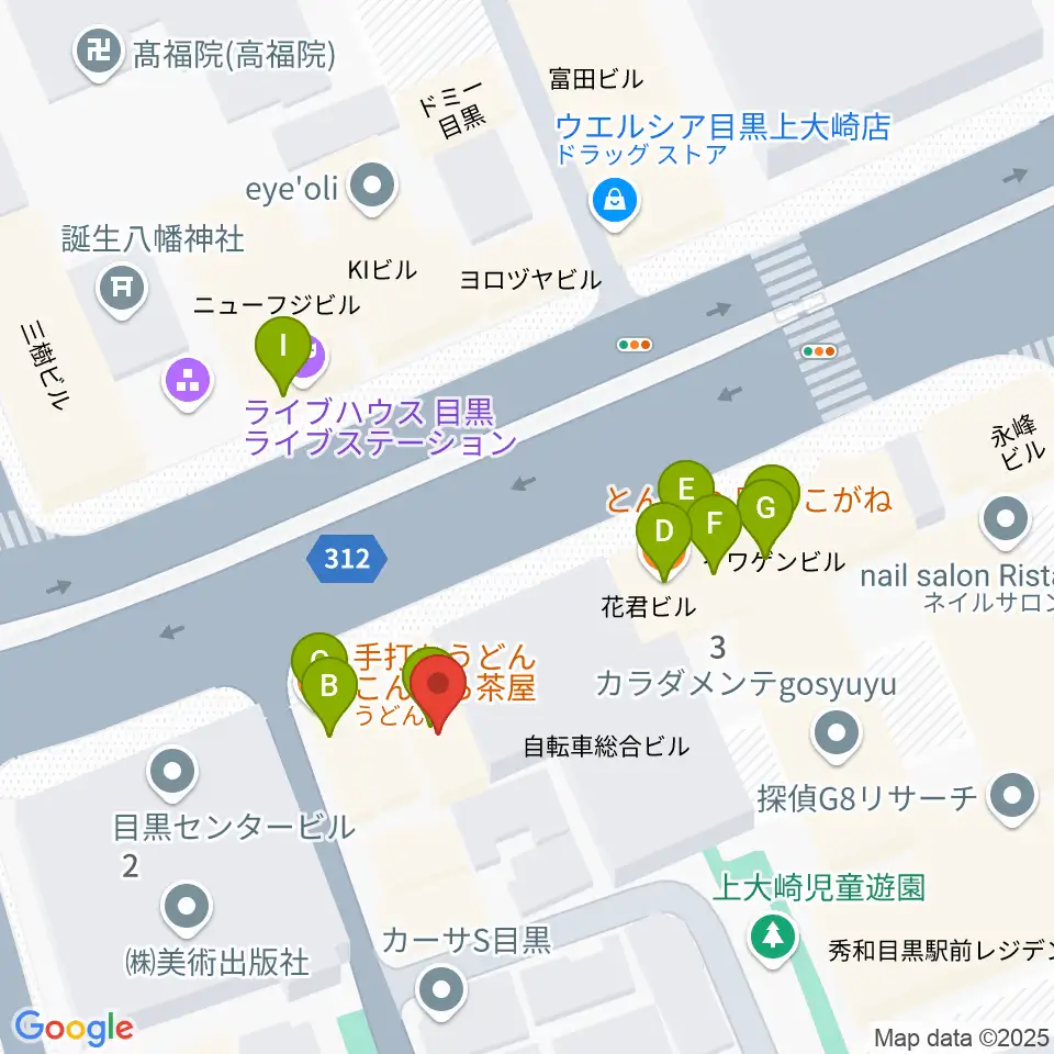 自転車文化センター周辺のファミレス・ファーストフード一覧地図