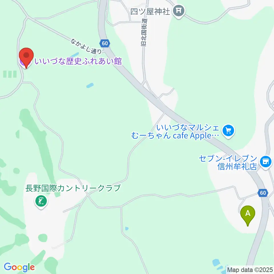 いいづな歴史ふれあい館周辺のファミレス・ファーストフード一覧地図