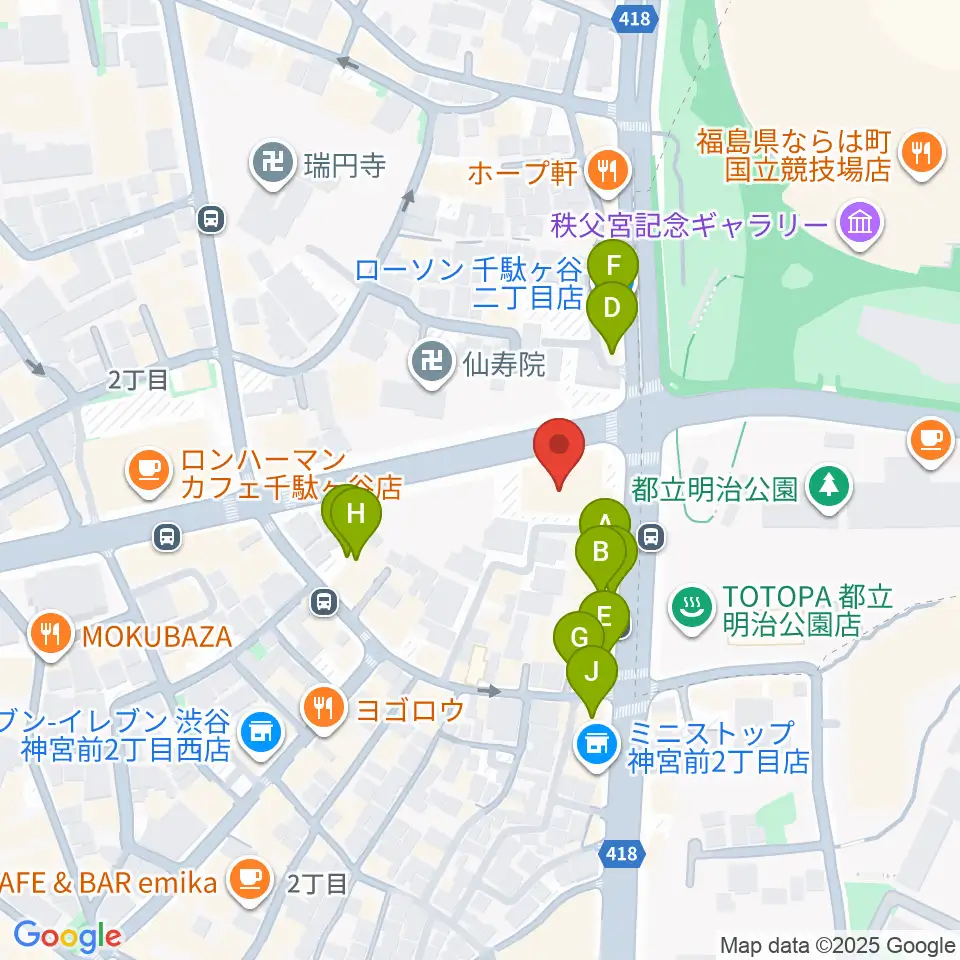 VICTOR STUDIO周辺のファミレス・ファーストフード一覧地図