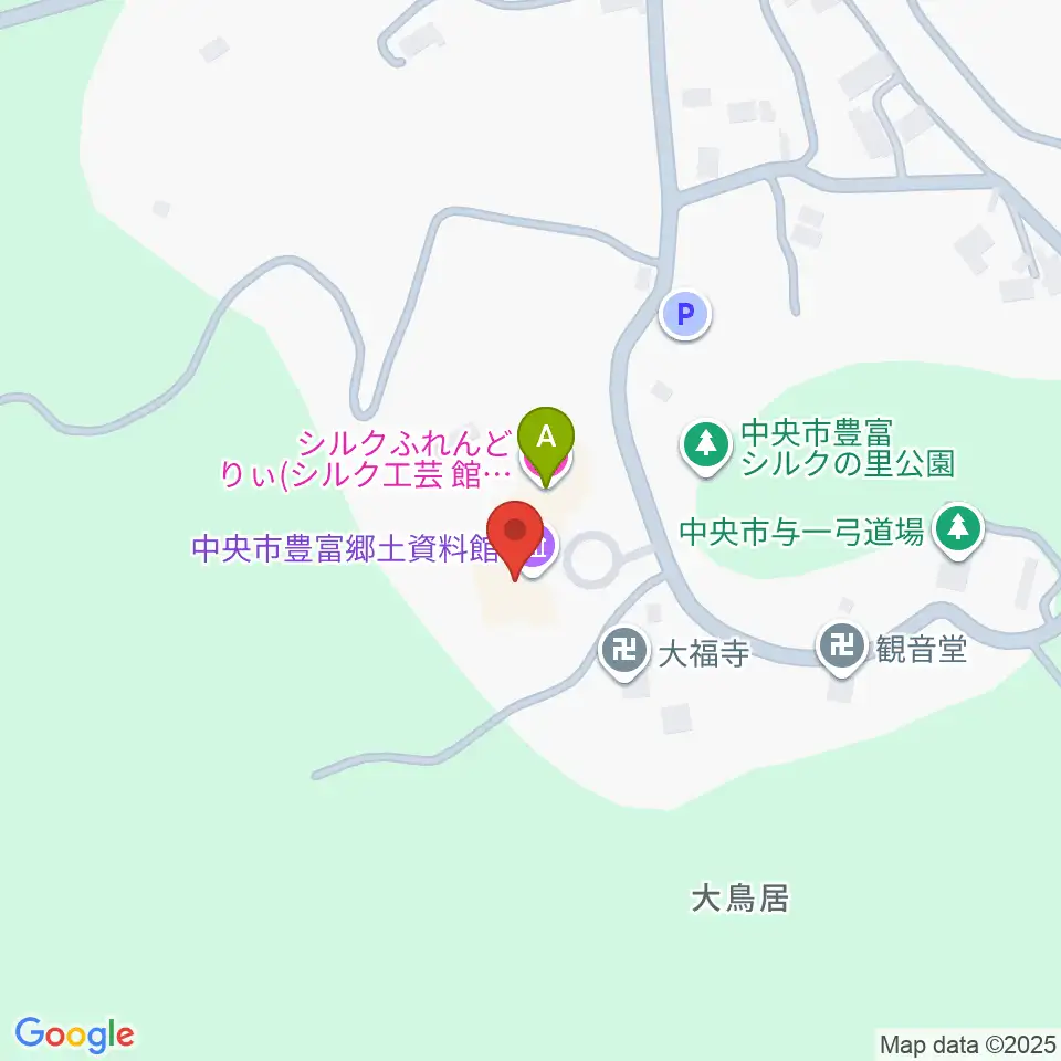 中央市豊富郷土資料館周辺のファミレス・ファーストフード一覧地図