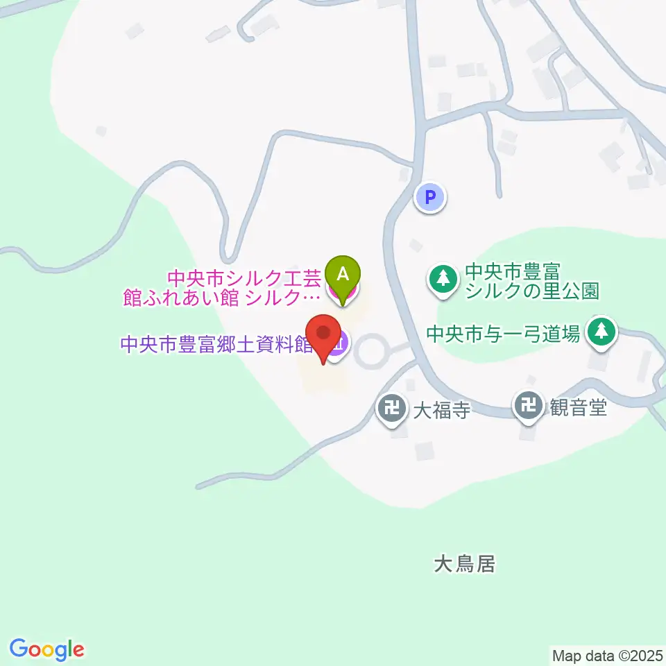 中央市豊富郷土資料館周辺のファミレス・ファーストフード一覧地図