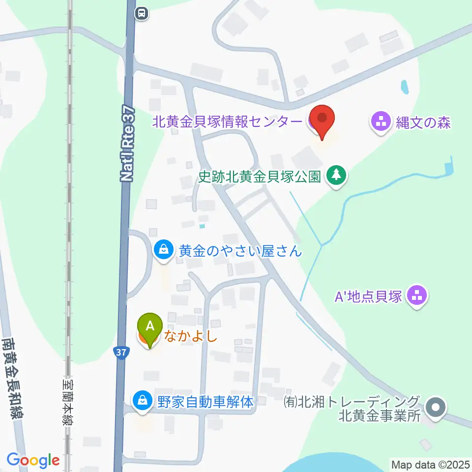 北黄金貝塚情報センター周辺のファミレス・ファーストフード一覧地図