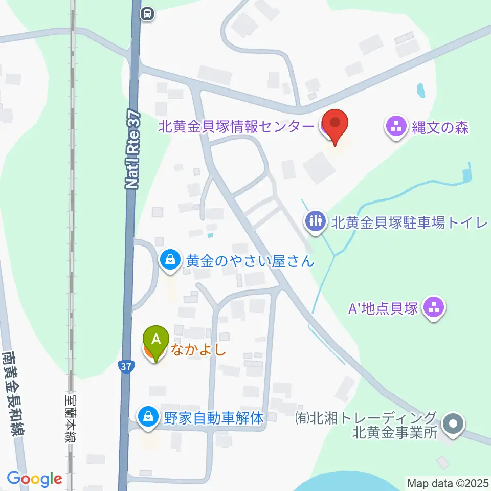 北黄金貝塚情報センター周辺のファミレス・ファーストフード一覧地図
