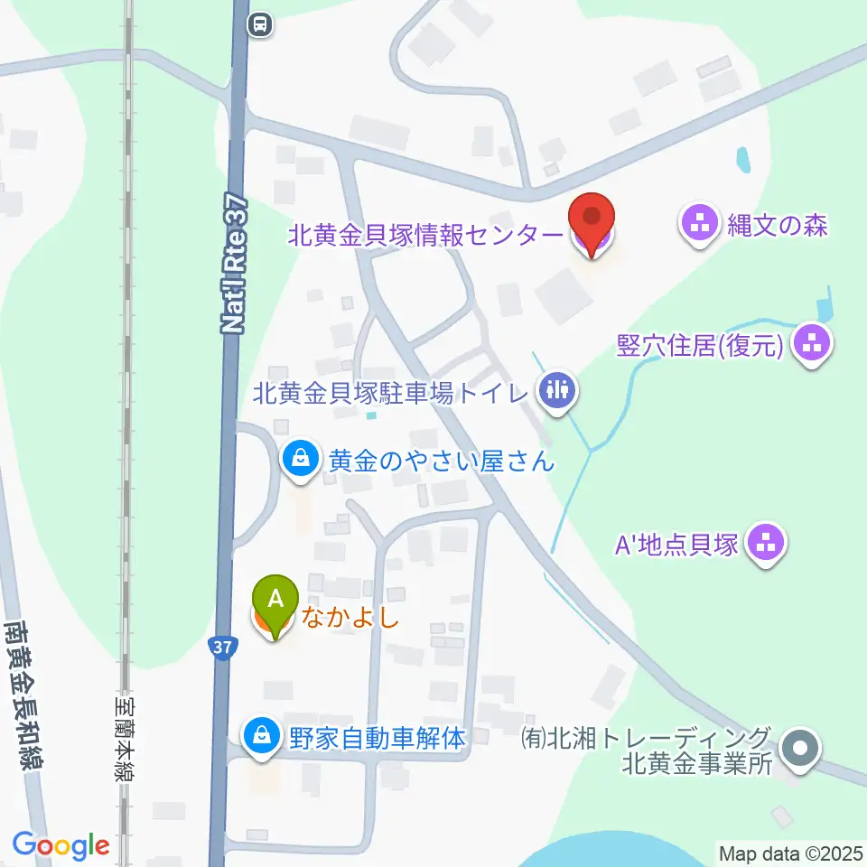 北黄金貝塚情報センター周辺のファミレス・ファーストフード一覧地図