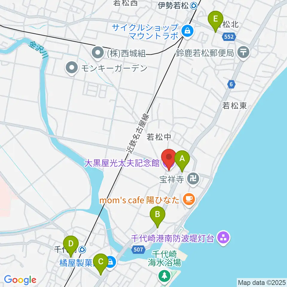 大黒屋光太夫記念館周辺のファミレス・ファーストフード一覧地図