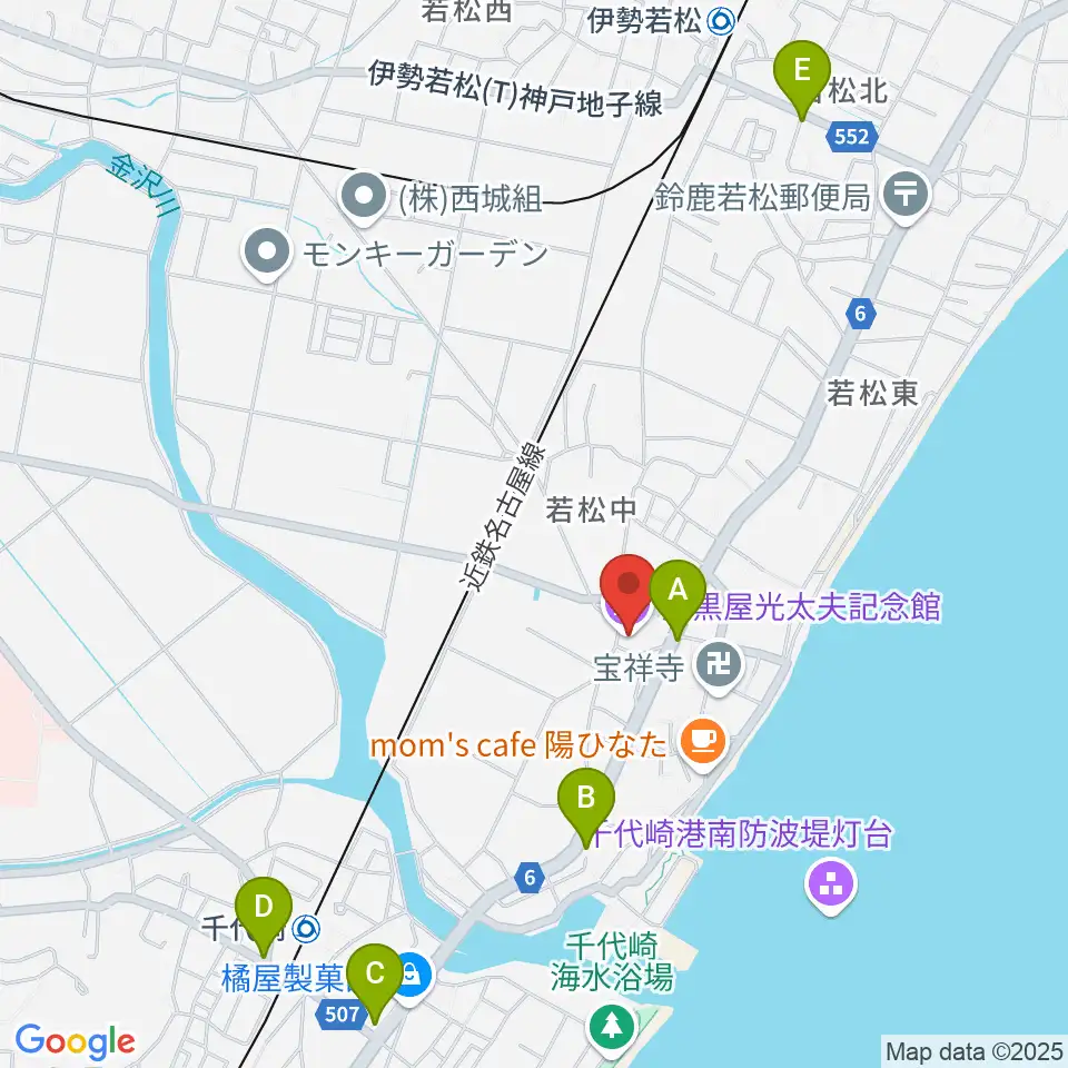 大黒屋光太夫記念館周辺のファミレス・ファーストフード一覧地図