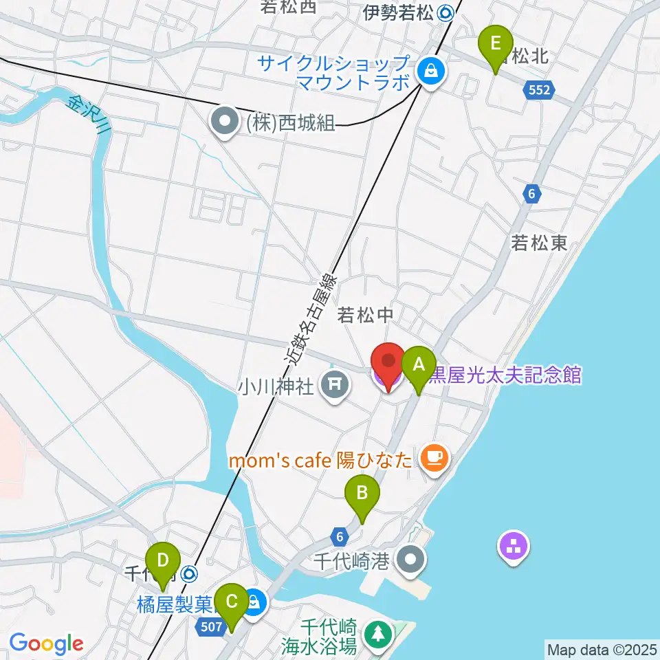 大黒屋光太夫記念館周辺のファミレス・ファーストフード一覧地図