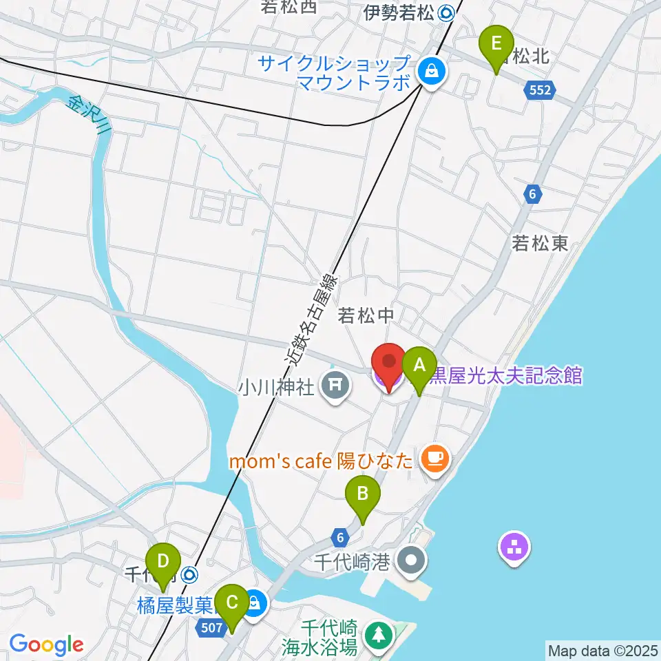 大黒屋光太夫記念館周辺のファミレス・ファーストフード一覧地図
