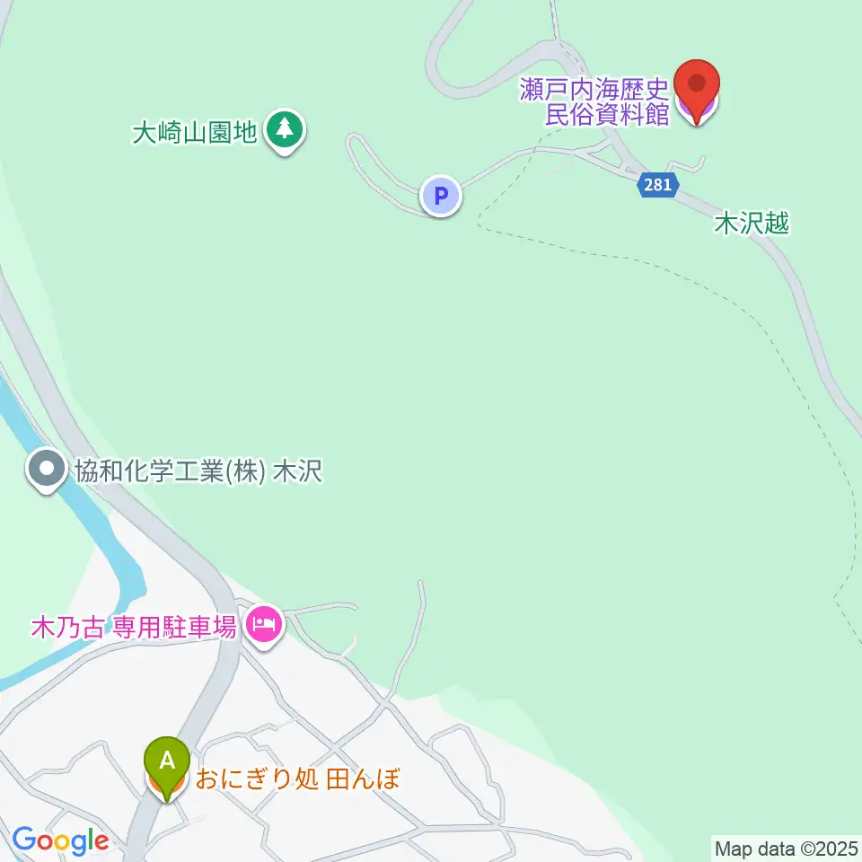 瀬戸内海歴史民俗資料館周辺のファミレス・ファーストフード一覧地図