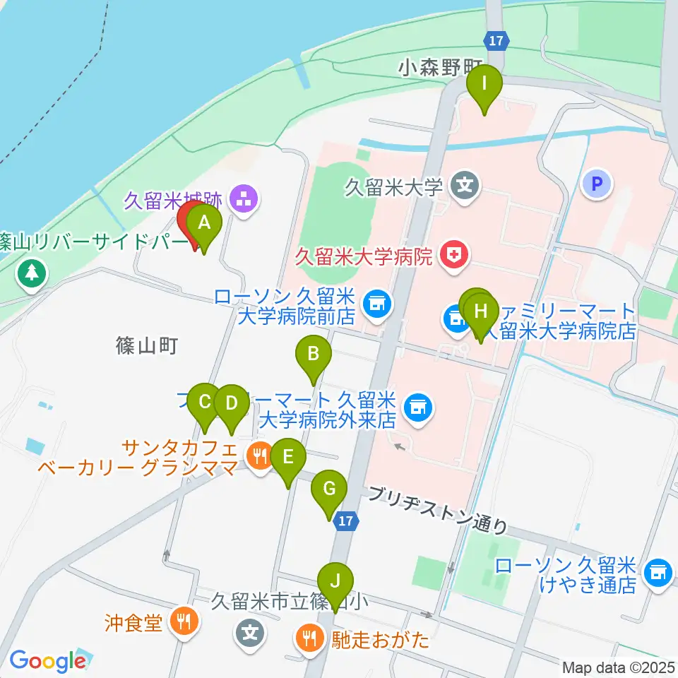 有馬記念館周辺のファミレス・ファーストフード一覧地図