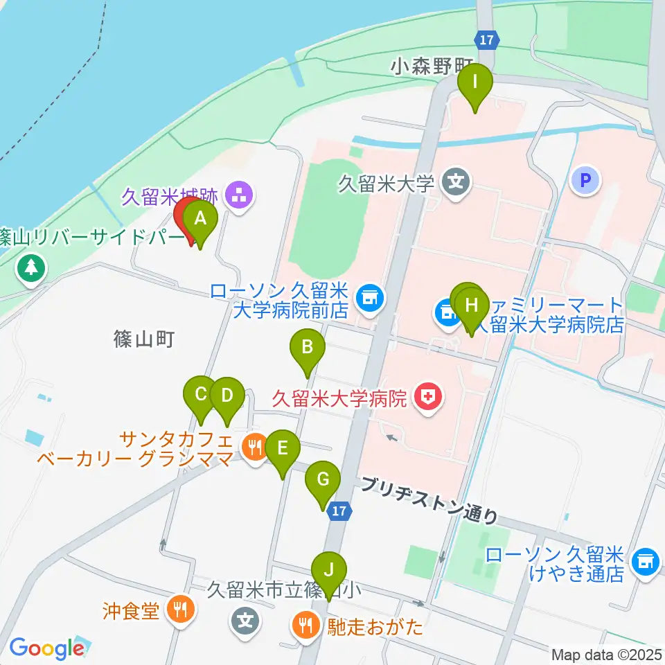 有馬記念館周辺のファミレス・ファーストフード一覧地図