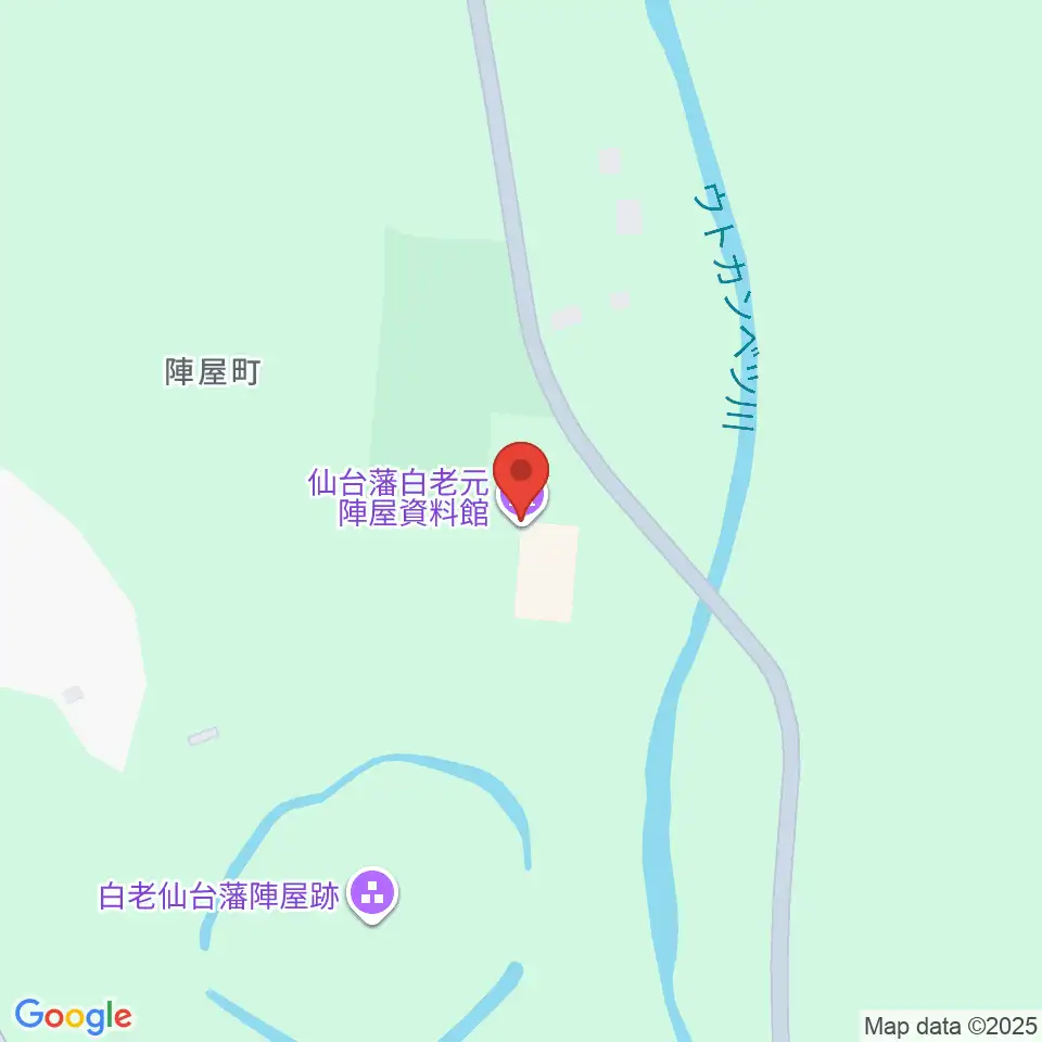 仙台藩白老元陣屋資料館周辺のファミレス・ファーストフード一覧地図