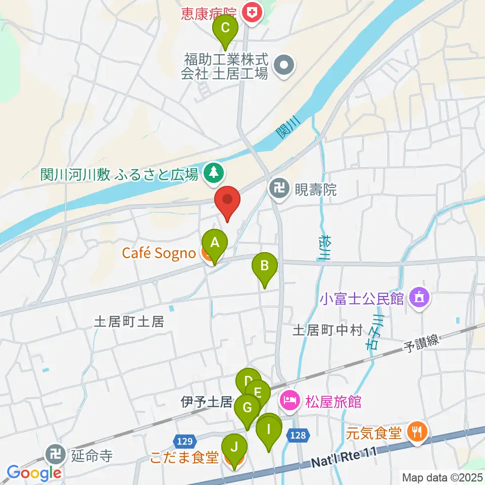 アリーナ土居周辺のファミレス・ファーストフード一覧地図