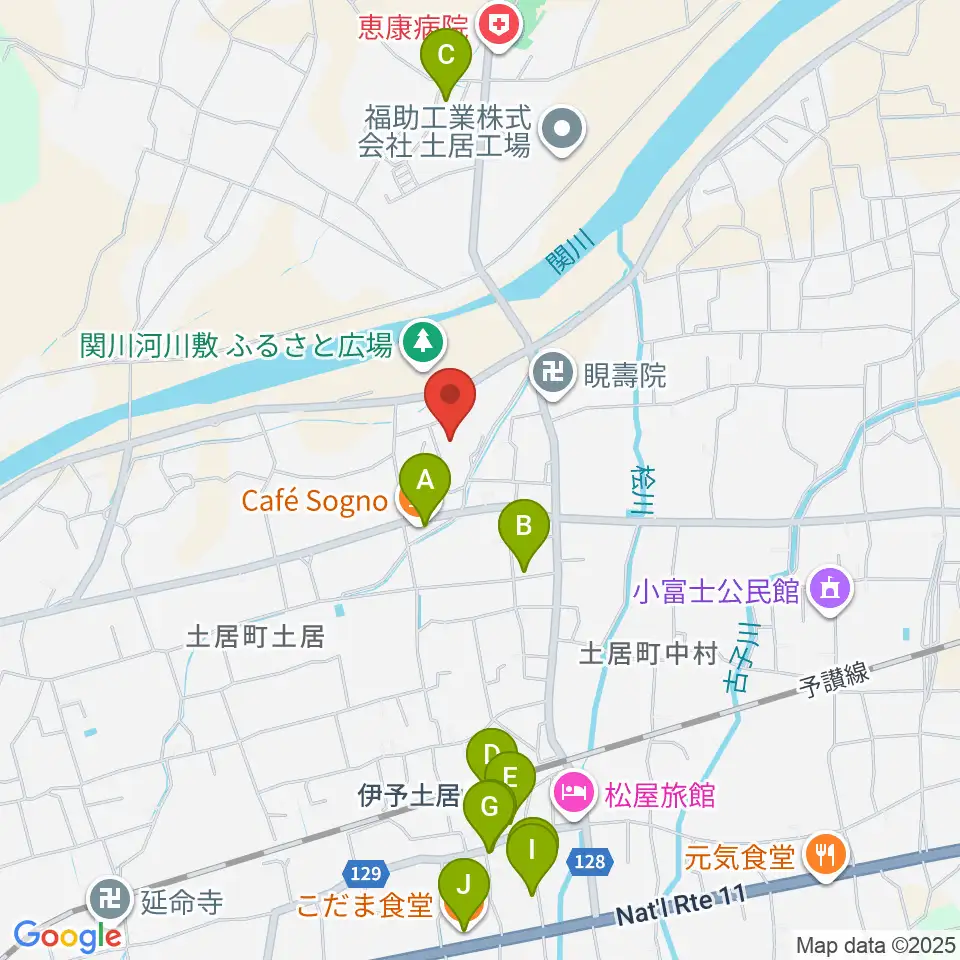アリーナ土居周辺のファミレス・ファーストフード一覧地図
