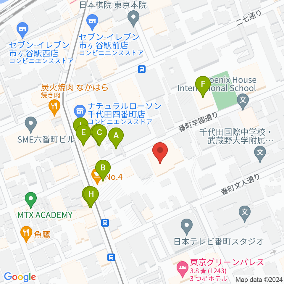 サウンドインスタジオ周辺のファミレス・ファーストフード一覧地図