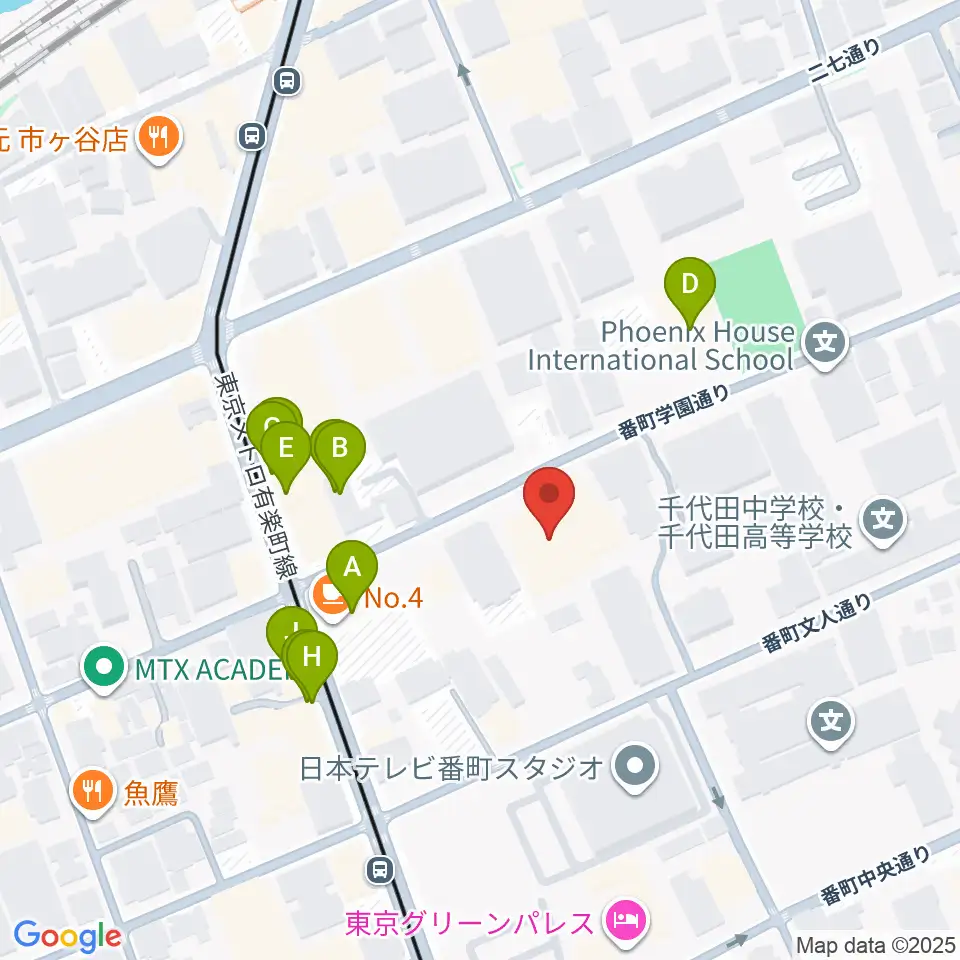 サウンドインスタジオ周辺のファミレス・ファーストフード一覧地図