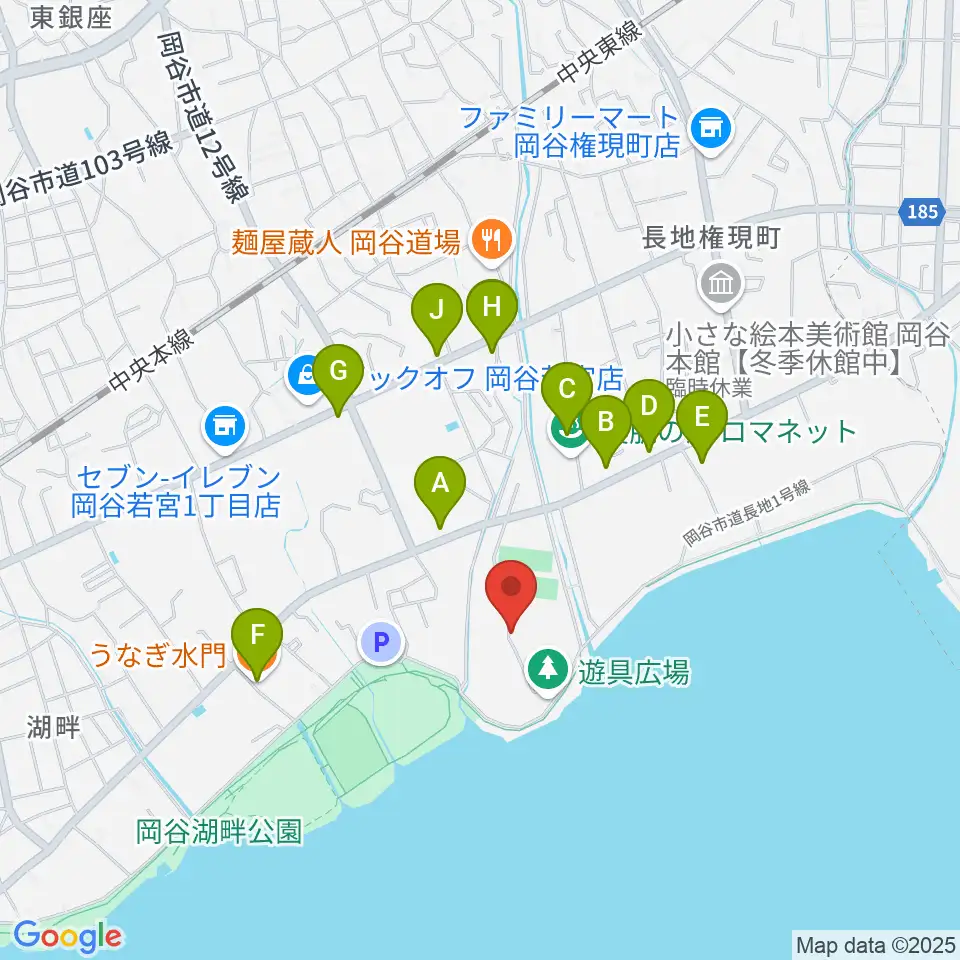 スワンドーム 岡谷市民総合体育館 西体育館周辺のファミレス・ファーストフード一覧地図