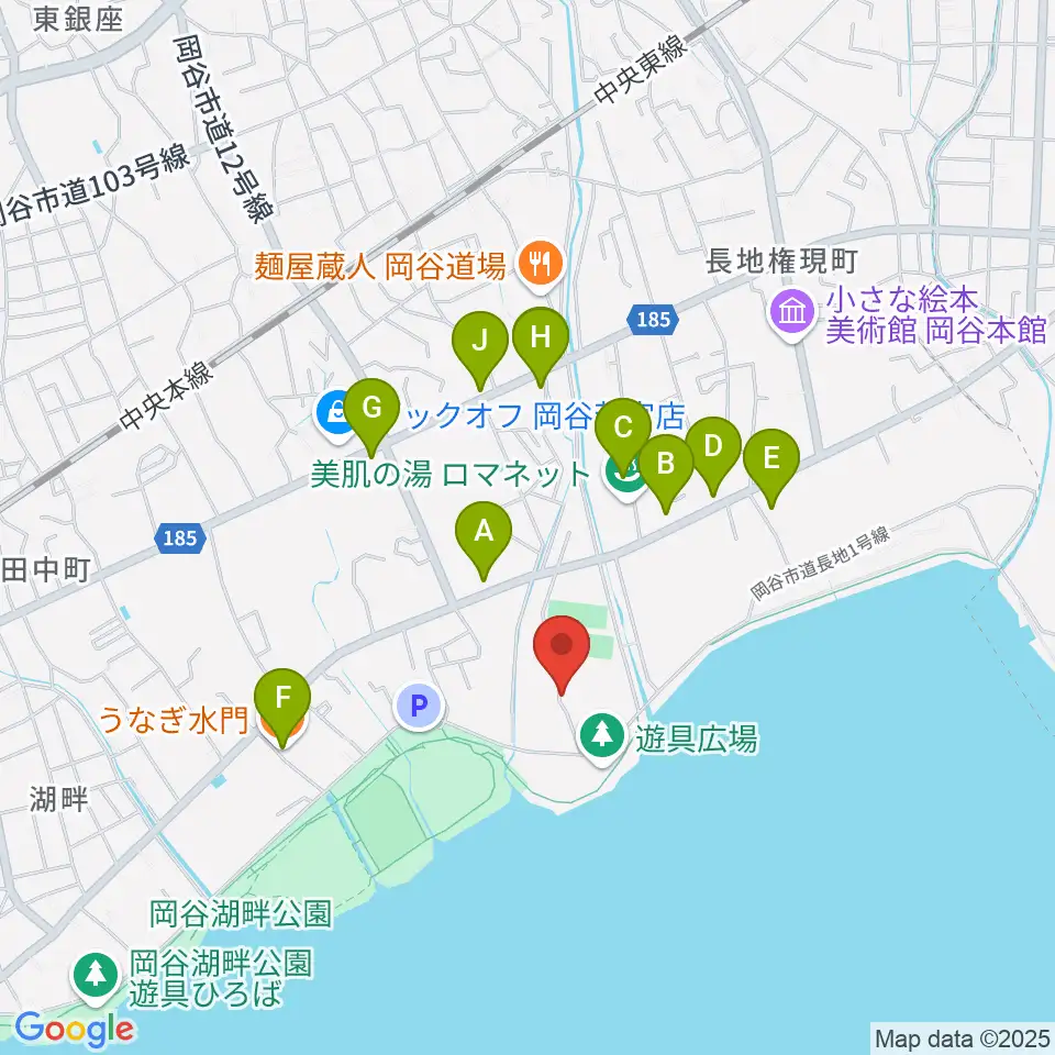 スワンドーム 岡谷市民総合体育館 西体育館周辺のファミレス・ファーストフード一覧地図