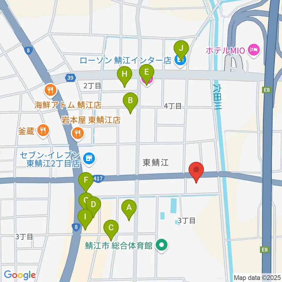 伊藤柏翠俳句記念館周辺のファミレス・ファーストフード一覧地図