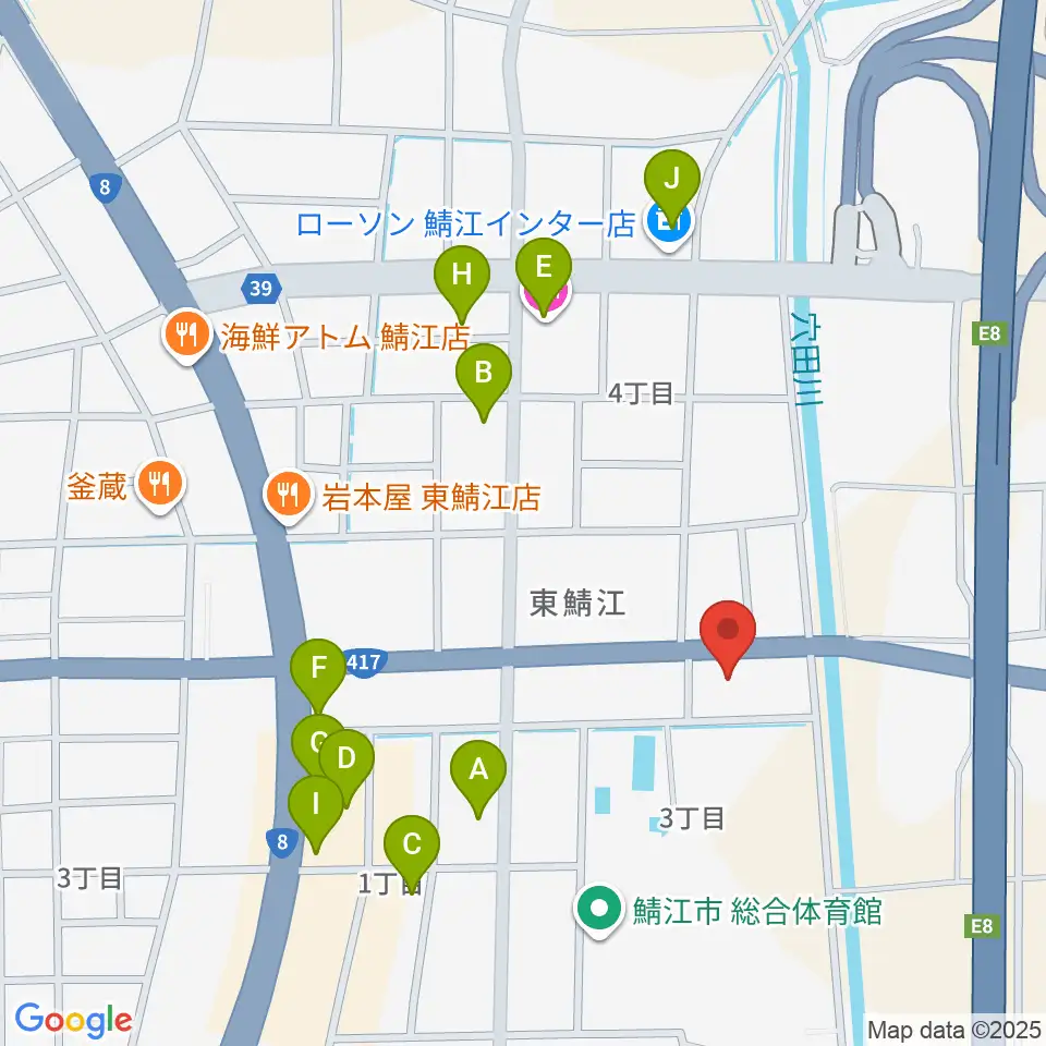 伊藤柏翠俳句記念館周辺のファミレス・ファーストフード一覧地図