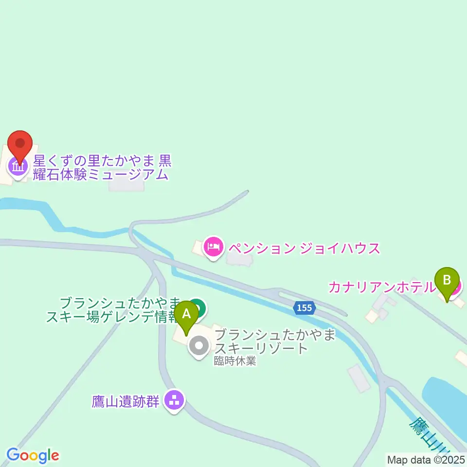 黒耀石体験ミュージアム周辺のファミレス・ファーストフード一覧地図