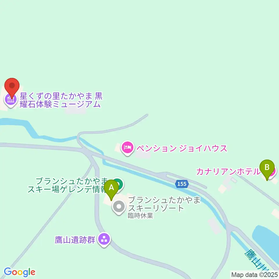 黒耀石体験ミュージアム周辺のファミレス・ファーストフード一覧地図