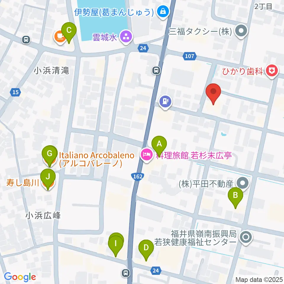 山川登美子記念館周辺のファミレス・ファーストフード一覧地図