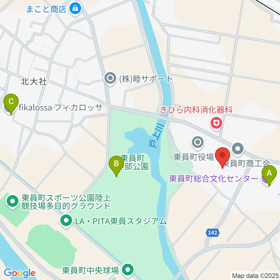 東員町総合体育館周辺のファミレス・ファーストフード一覧地図