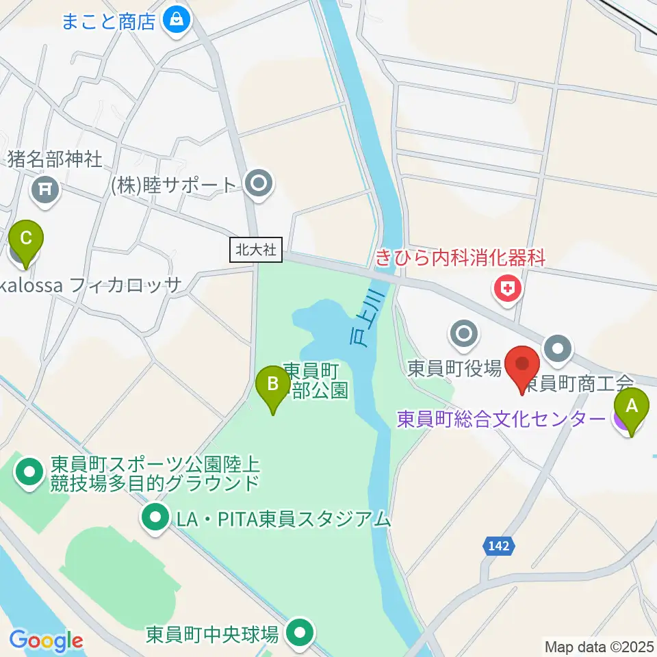 東員町総合体育館周辺のファミレス・ファーストフード一覧地図
