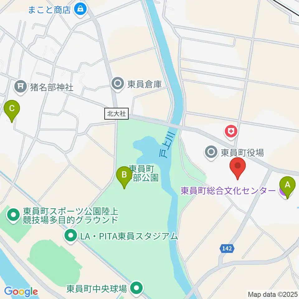 東員町総合体育館周辺のファミレス・ファーストフード一覧地図