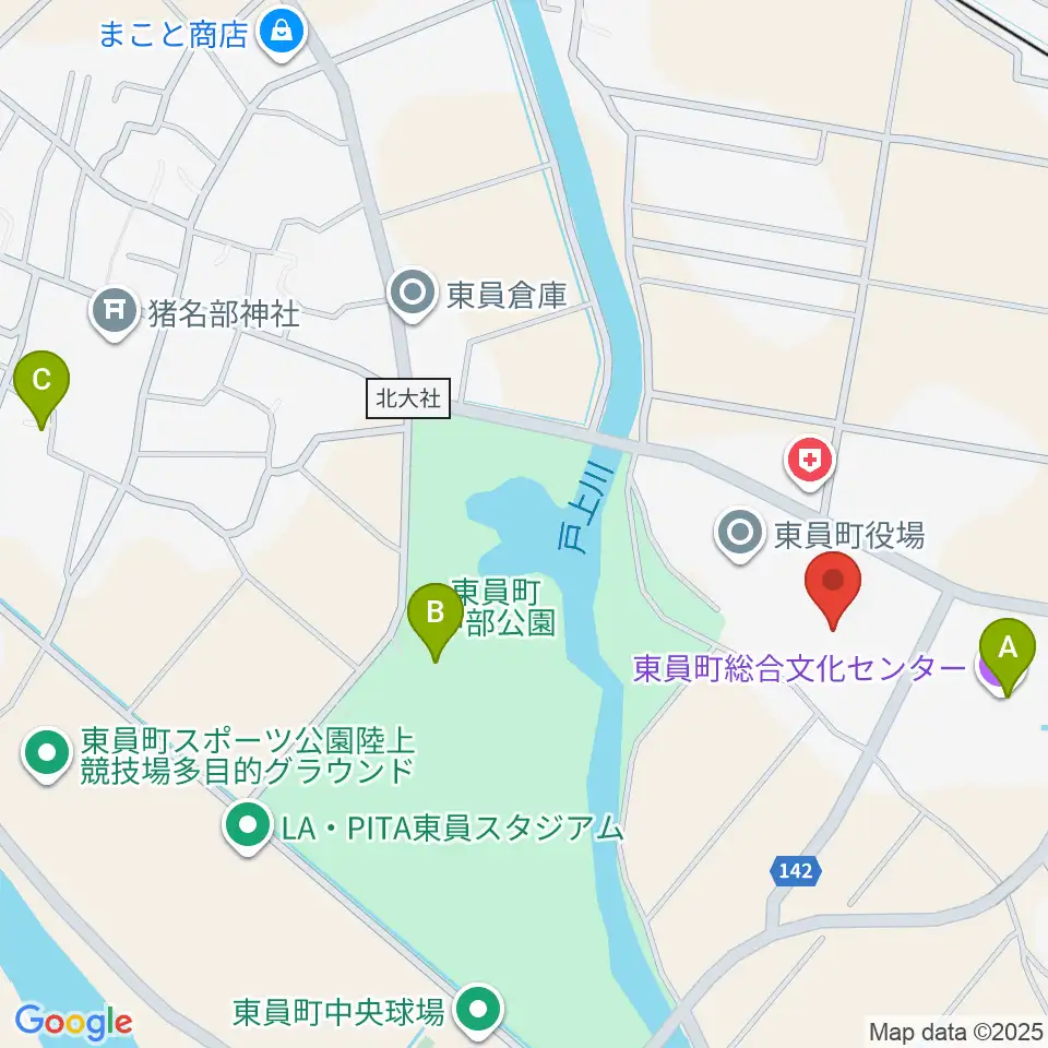 東員町総合体育館周辺のファミレス・ファーストフード一覧地図