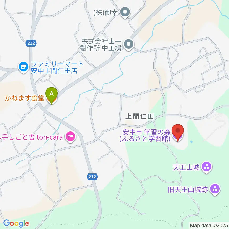 安中市学習の森ふるさと学習館周辺のファミレス・ファーストフード一覧地図