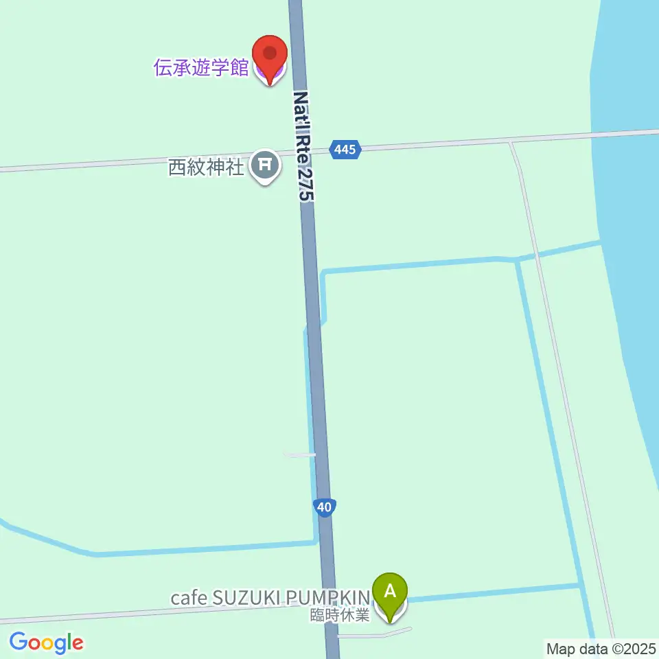 伝承遊学館周辺のファミレス・ファーストフード一覧地図