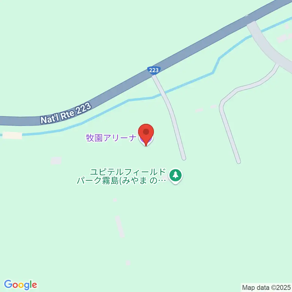 ユピテルアリーナ霧島周辺のファミレス・ファーストフード一覧地図