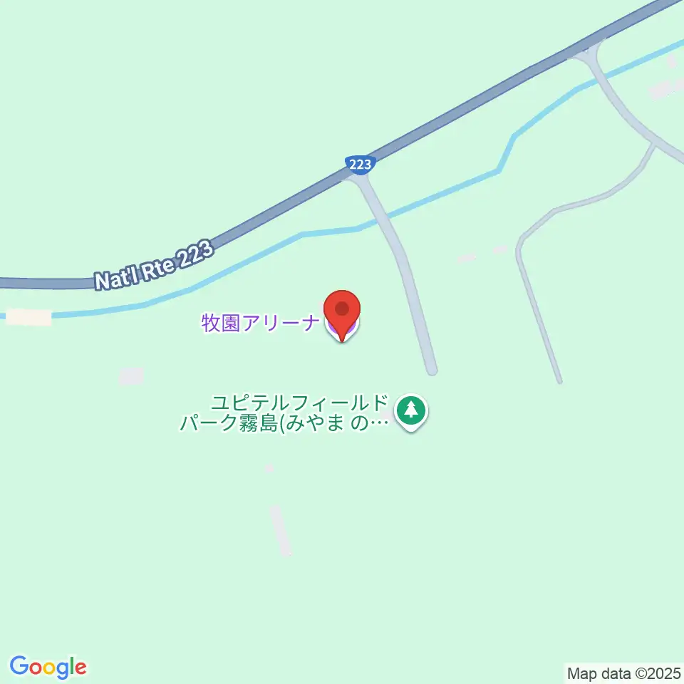 ユピテルアリーナ霧島周辺のファミレス・ファーストフード一覧地図