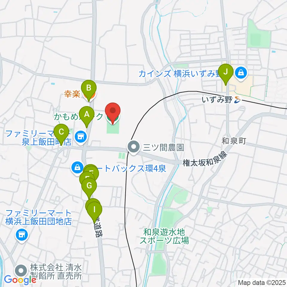 かもめパーク周辺のファミレス・ファーストフード一覧地図