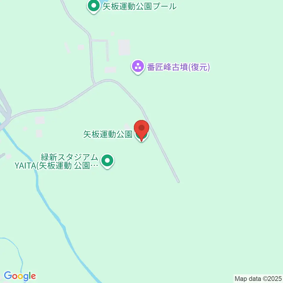 緑新スタジアムYAITA周辺のファミレス・ファーストフード一覧地図