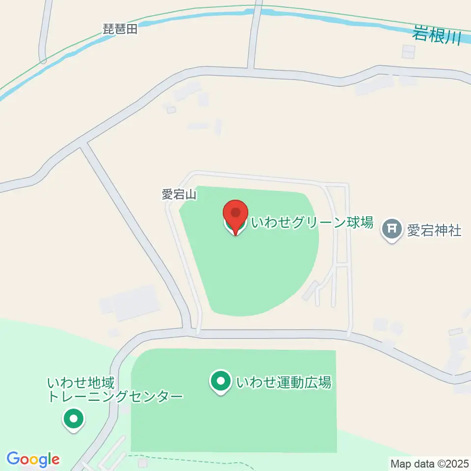 いわせグリーン球場周辺のファミレス・ファーストフード一覧地図