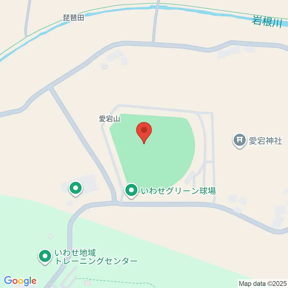 いわせグリーン球場周辺のファミレス・ファーストフード一覧地図