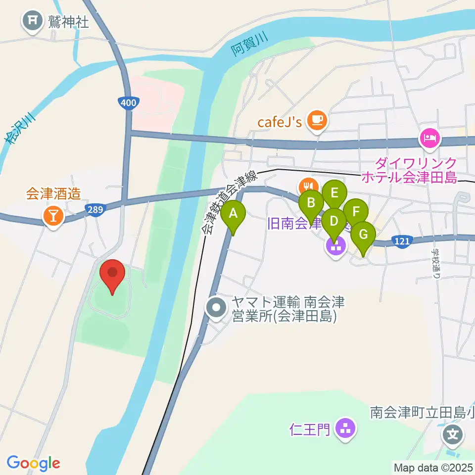 びわのかげ運動公園野球場周辺のファミレス・ファーストフード一覧地図